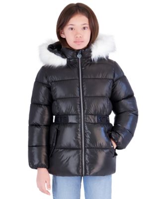 Girls' 7-16 Hooded Heavy-Weight Puffer Jacket