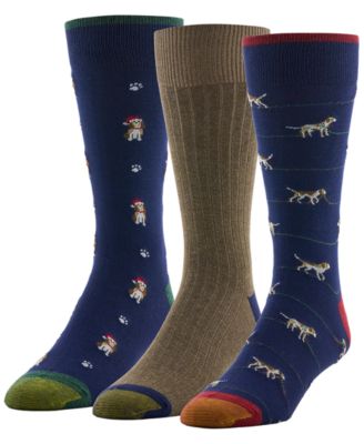 Men's Holiday Hound Crew Socks, 3-Pack