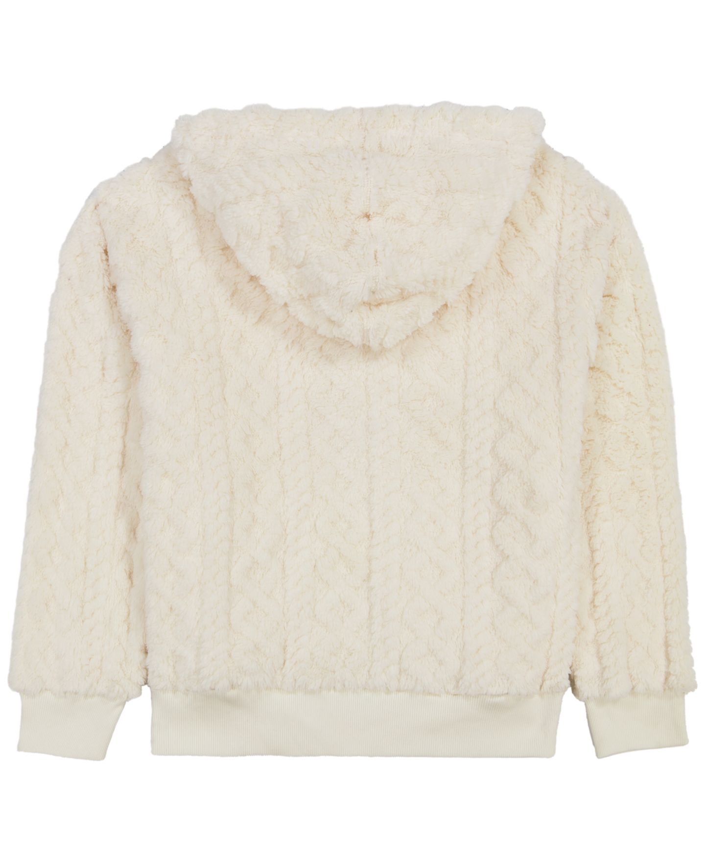 Худи Tommy Hilfiger Full-Zip Cable-Knit Sherpa для девочек, цвет: Верблюжий — фото 7