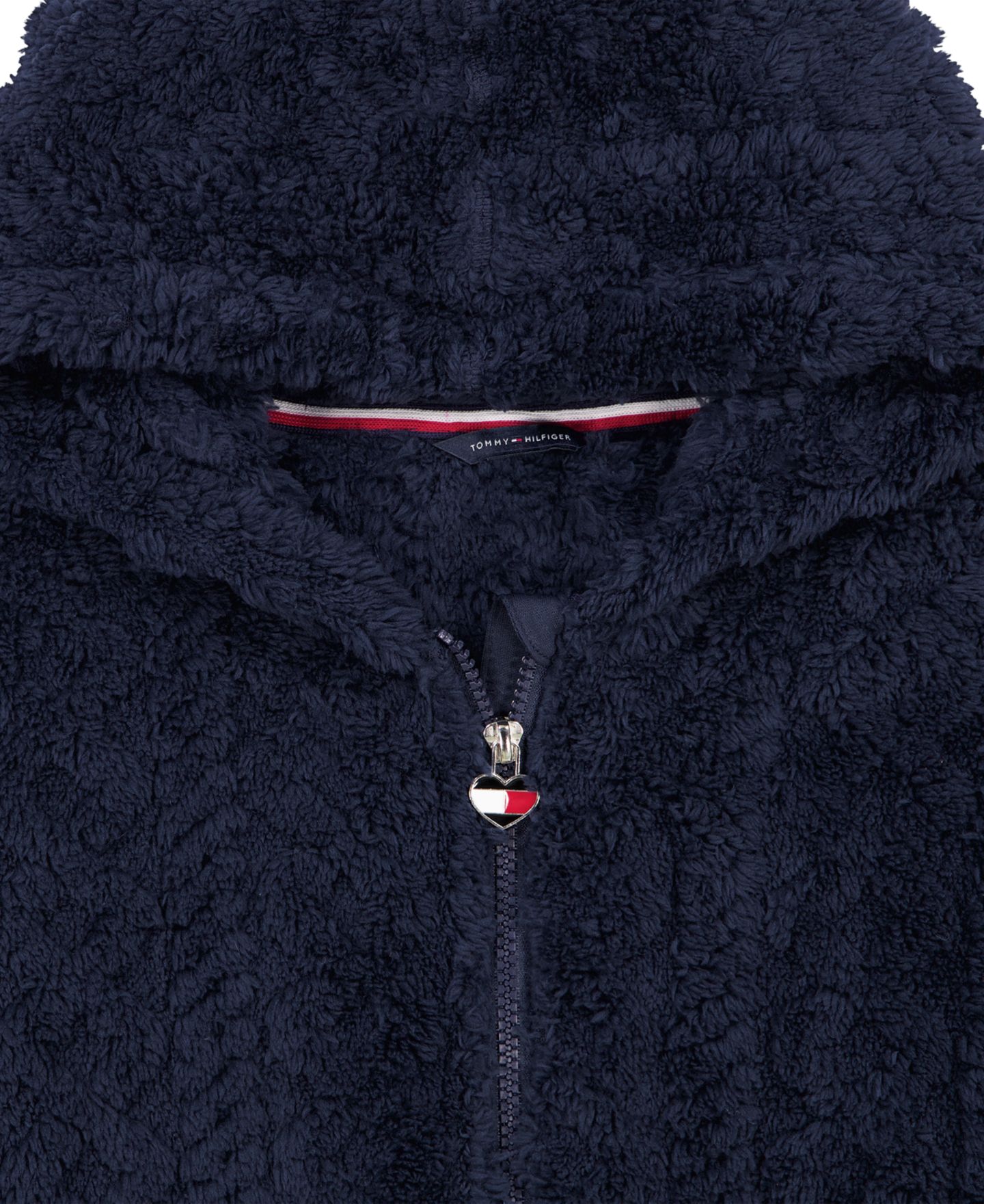 Худи Tommy Hilfiger Full-Zip Cable-Knit Sherpa для девочек, цвет: Верблюжий — фото 10