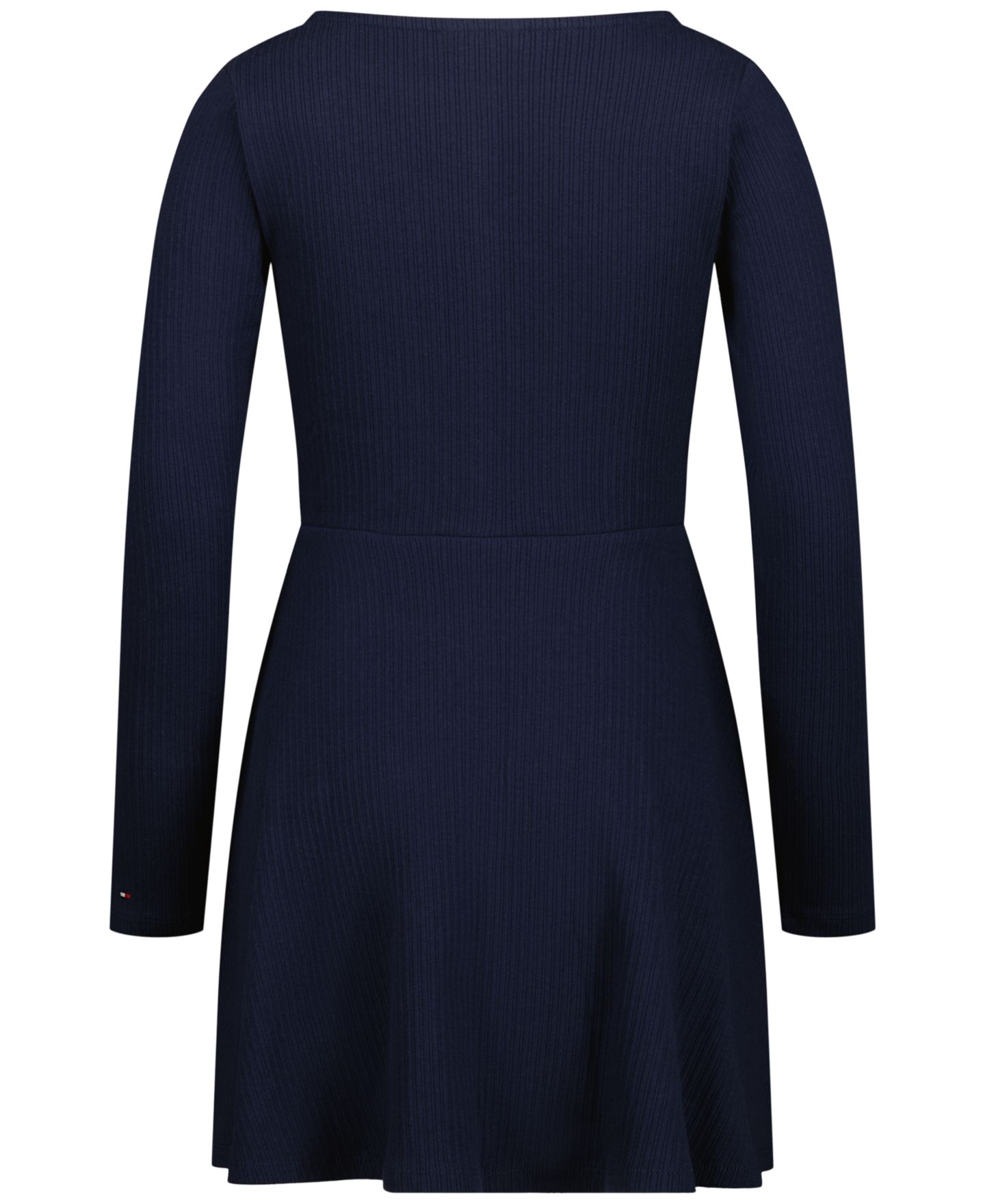 Детское приталенное платье Tommy Hilfiger Henley Play с длинным рукавом, 7-16, цвет: Тёмно-синий — фото 2
