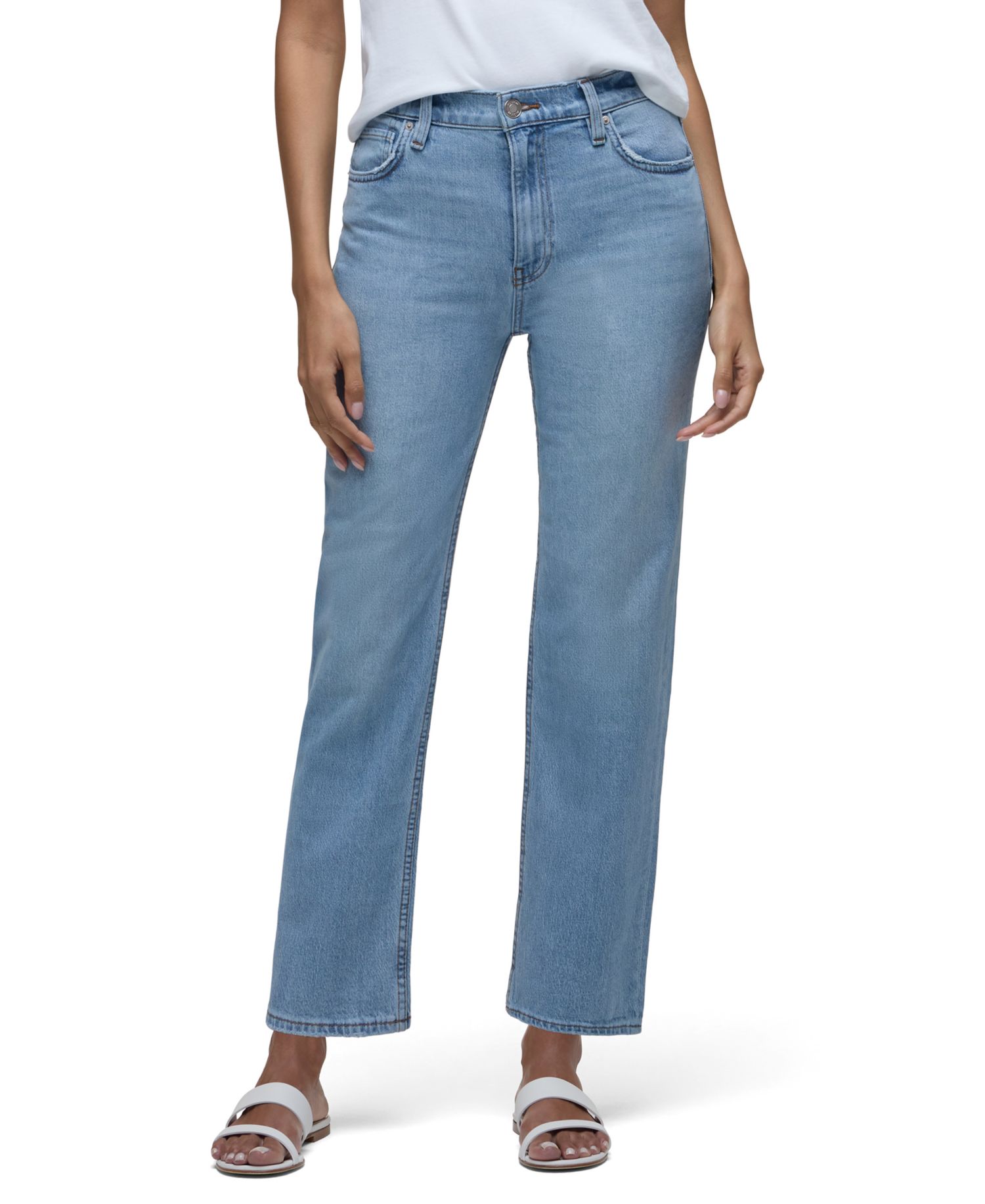 Women's Remi High-Rise Light-Wash Straight-Leg Jeans