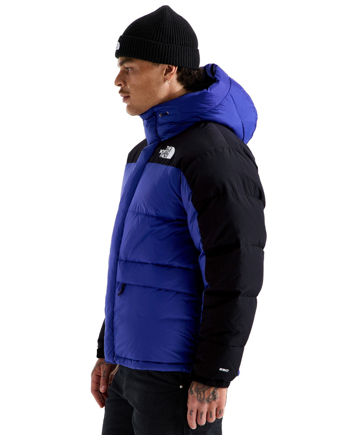 Мужская куртка The North Face Hmlyn Down Hooded Classic-Fit, цвет: Насыщенный синий / Чёрный — фото 3