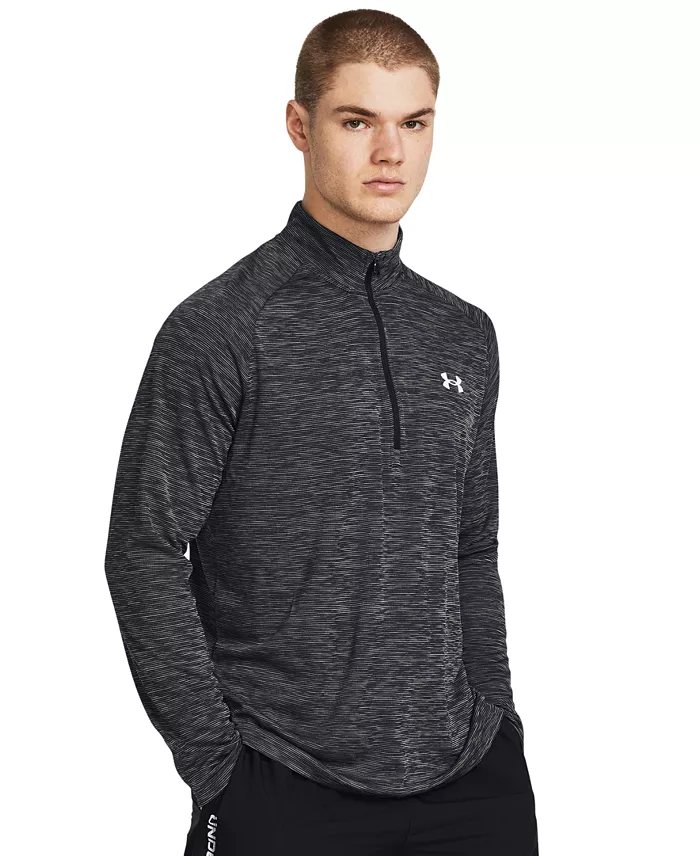 Men's UA Tech Space-Dyed Half-Zip Performance Sweatshirt - thumbnail 4