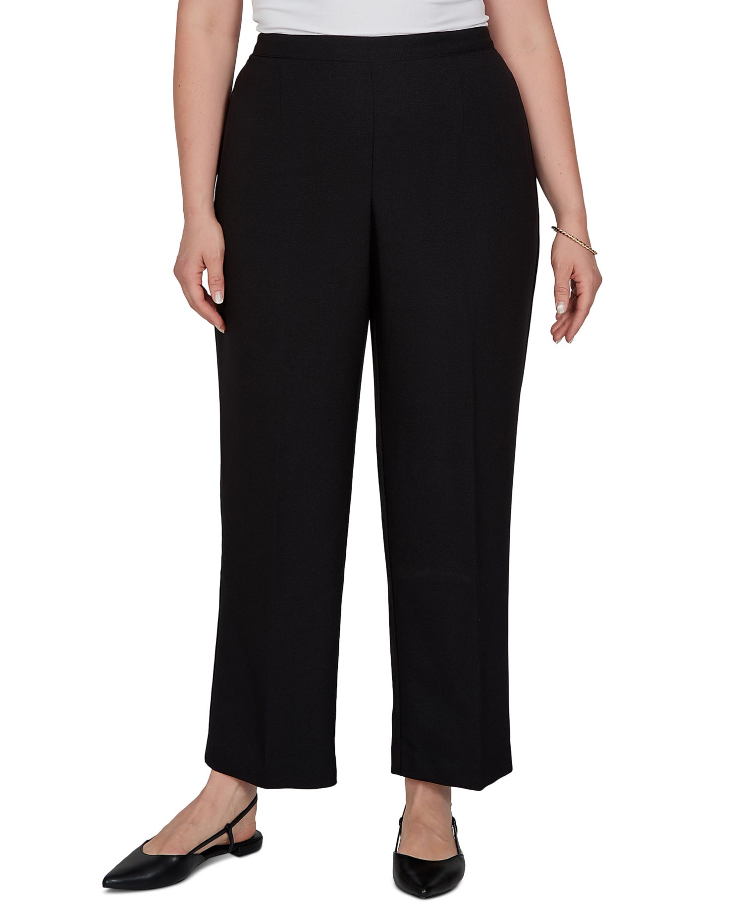 Plus Size Pull-On Straight-Leg Pants