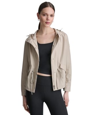 Women's Cropped High-Low Hooded Jacket