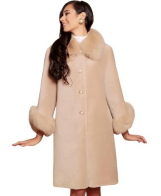 Women's Monroe Wool And Faux Fur Teddy Coat