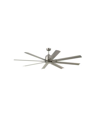 75 Breda Brushed Nickel Large Outdoor Ceiling Fan with Remote