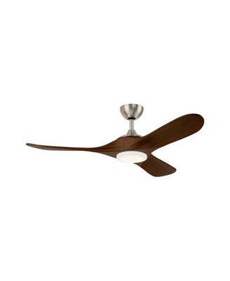 52 Inch Mylo Ceiling Fan in Brushed Nickel with Natural Wood Blades