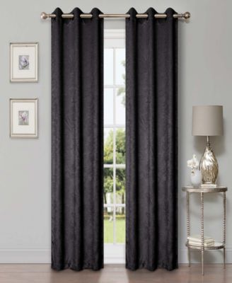 Wave Geometric Washable Room Darkening Blackout Curtains, Set of 2