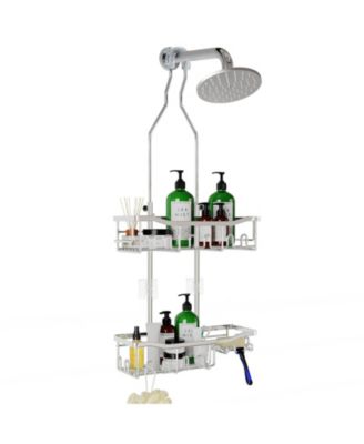 Shower Caddy Organizer Rustproof Hanging Bathroom Hardware Storage Hooks 2 Tier