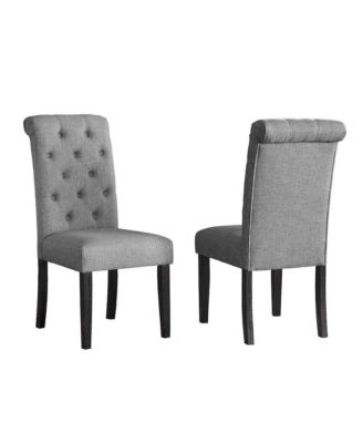 Leviton Solid Wood Tufted Asons Dining Chair, Set of 2