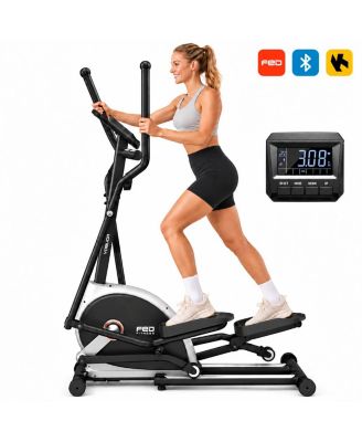 YOSUDA Magnetic Front Drive Elliptical 18.5" Stride, Adjustable Resistance Home Cardio Machine with LCD and Non-Slip Pedals