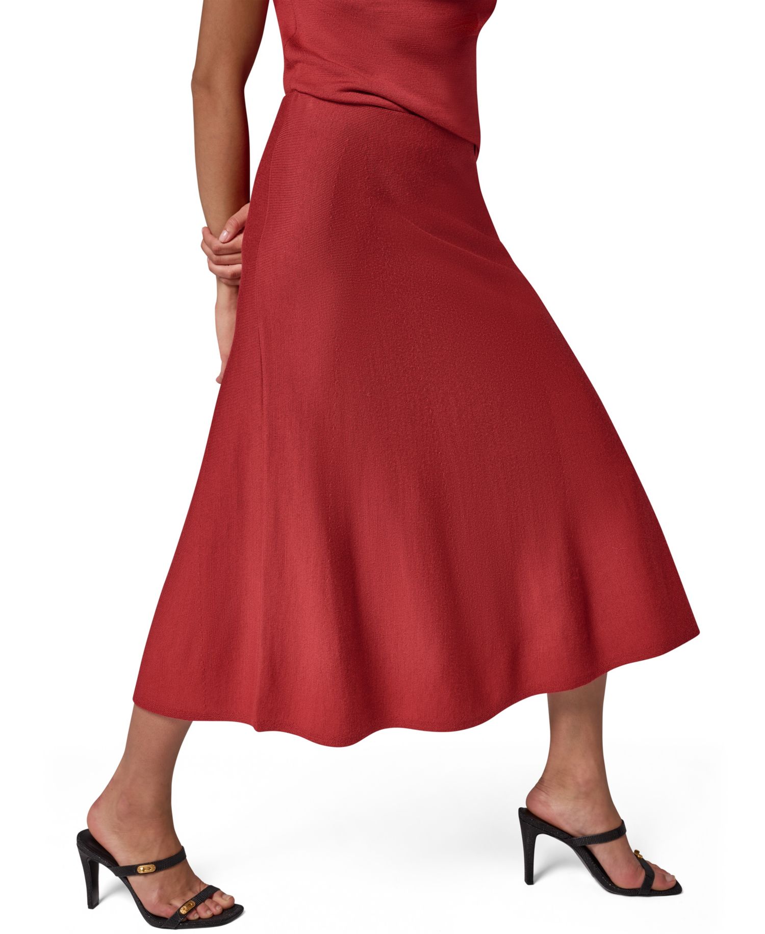 Women's A-Line Midi Pull-On Skirt