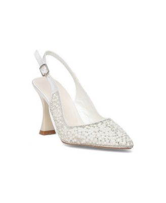 Forever and Always Shoes Women's Madison Embellished Slingback Pump