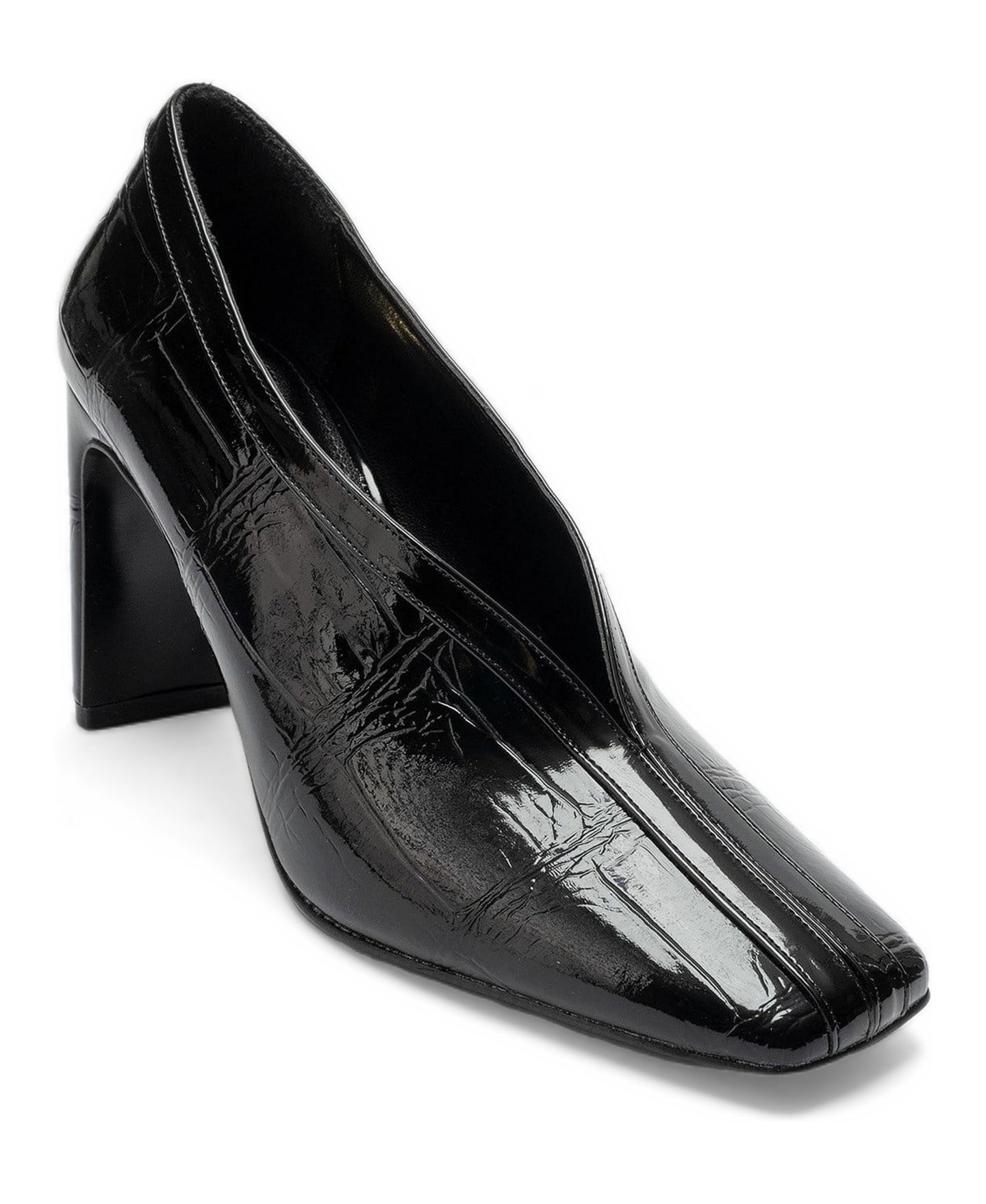 Женские туфли Prologue Shoes Nore Block Heel Square Toe, цвет: Чёрный с принтом — фото 1