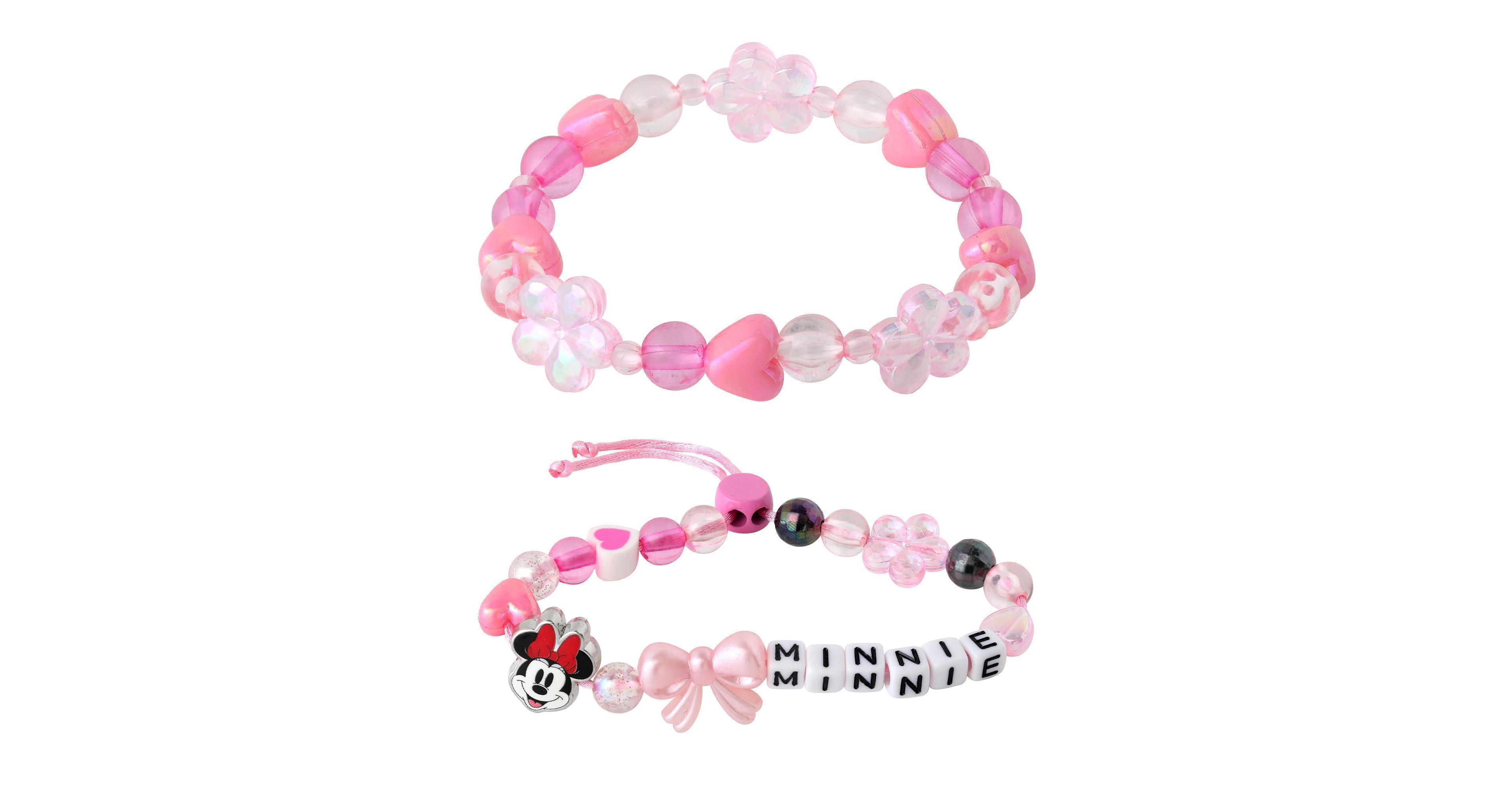 Disney Children's Minnie Mouse Adjustable and Stretch Bracelets, 2-Piece Set