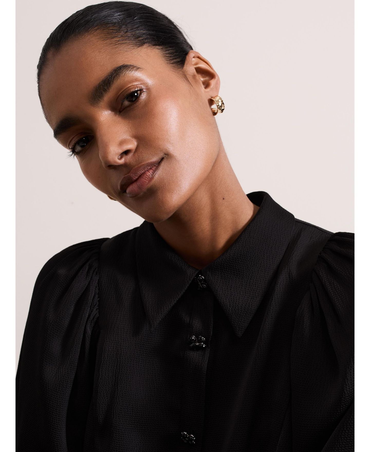 Женское платье Phase Eight Tila Puff-Sleeve Embellished Shirt Dress — фото 4