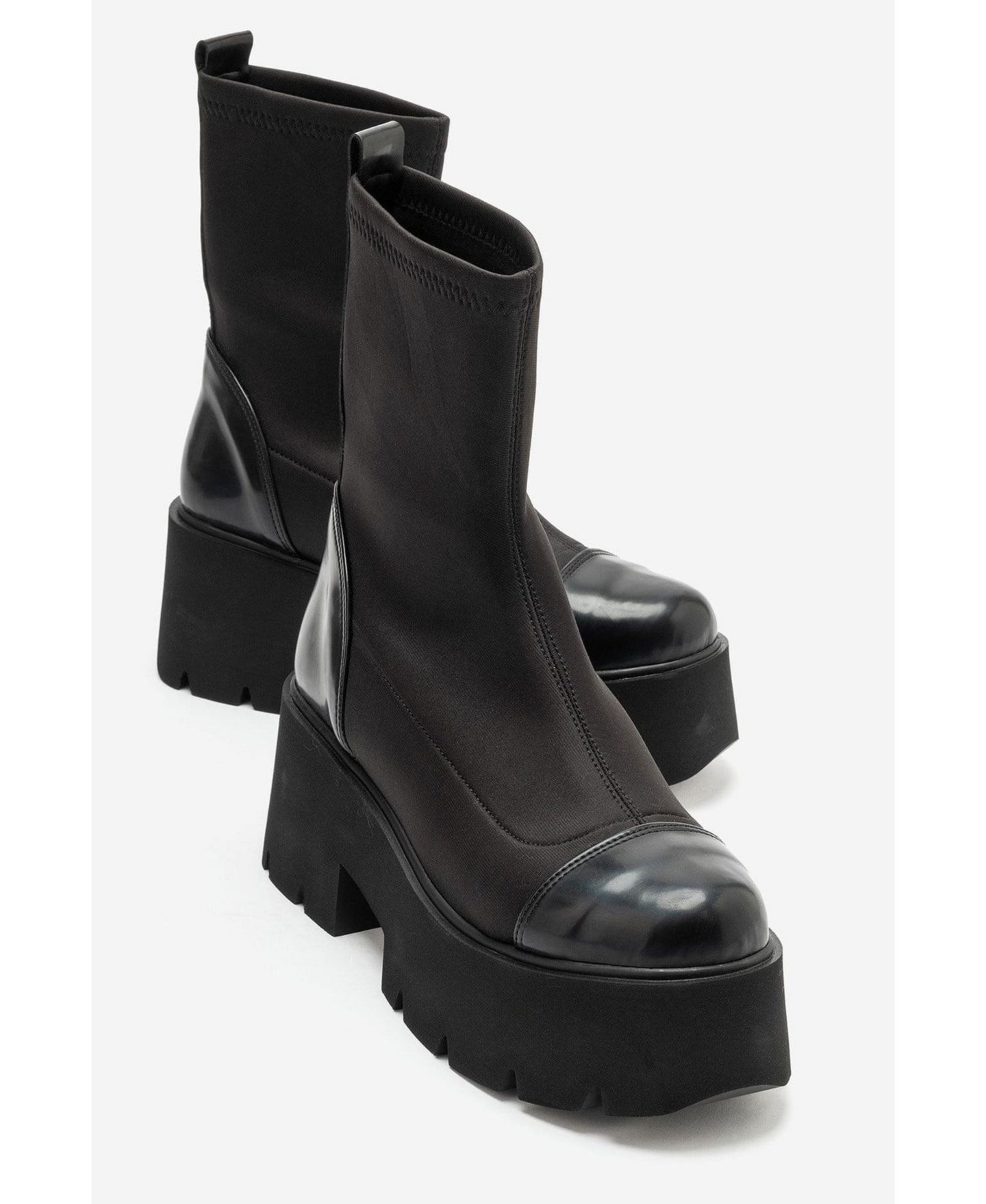 Женские ботинки Prologue Shoes Jadelina Scuba Platform Sock Boot, цвет: Чёрный — фото 4
