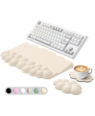 2 in 1 Ergonomic Keyboard Stand Wrist Rest 3 Piece Desk Set Adjustable Angles Memory Foam