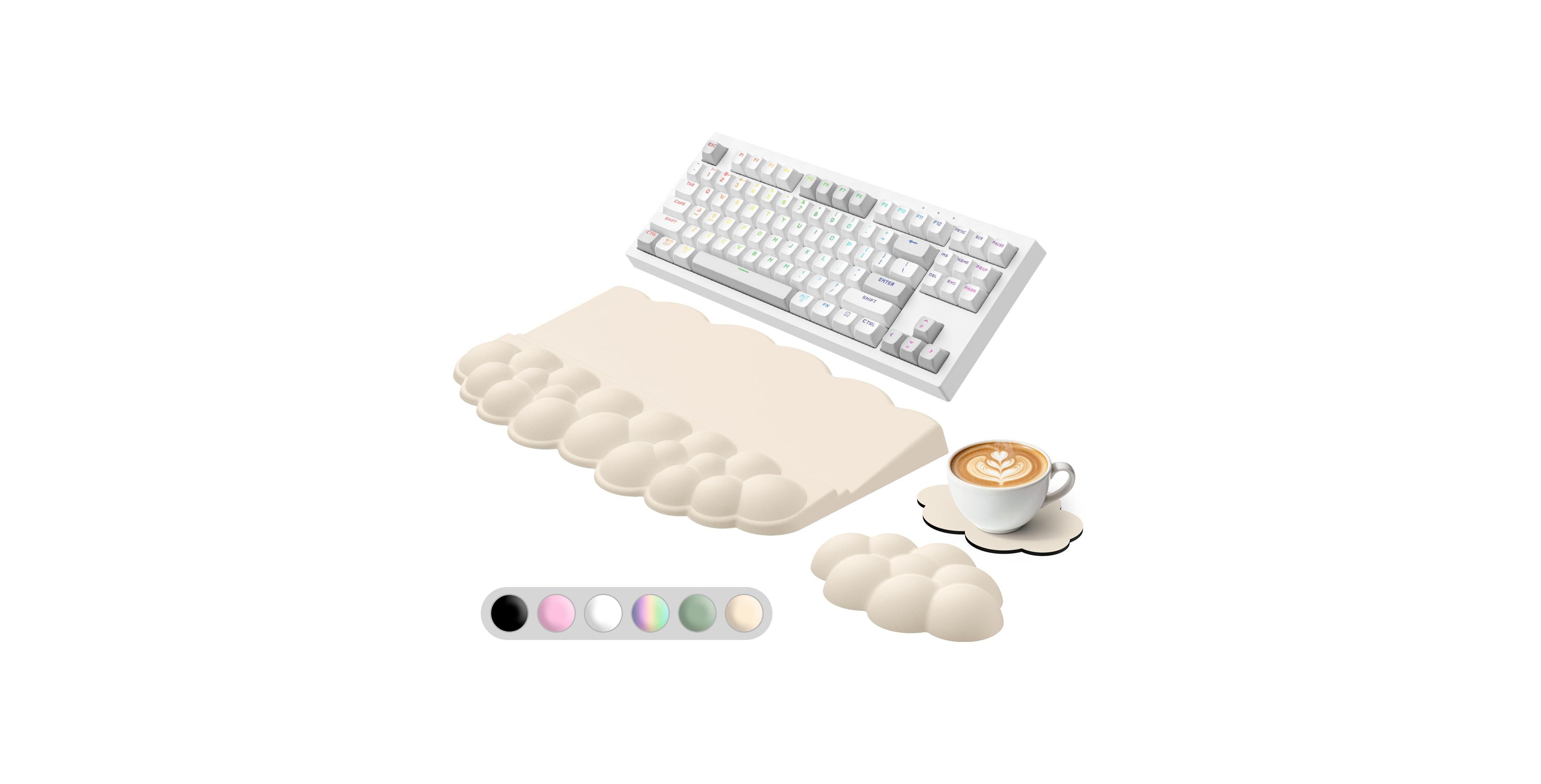 Lofree 2 1 Ergonomic Keyboard Stand Wrist Rest 3 Piece Desk Set Adjustable Angles Memory Foam