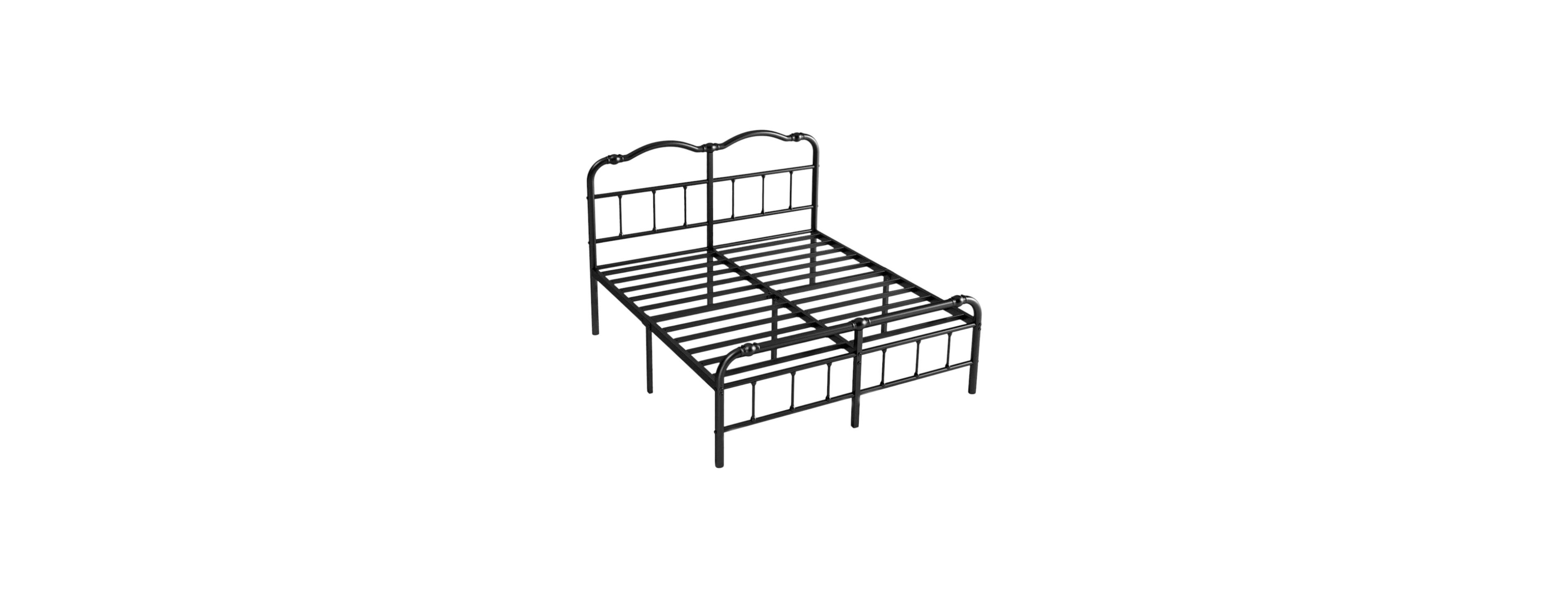 Slickblue Steel Platform Bed Frame with Heavy Duty Slat Support for Bedroom