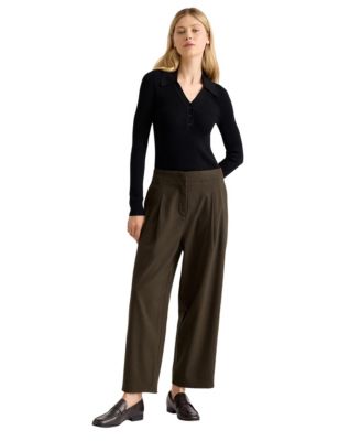 Women's Check Barrel Trousers