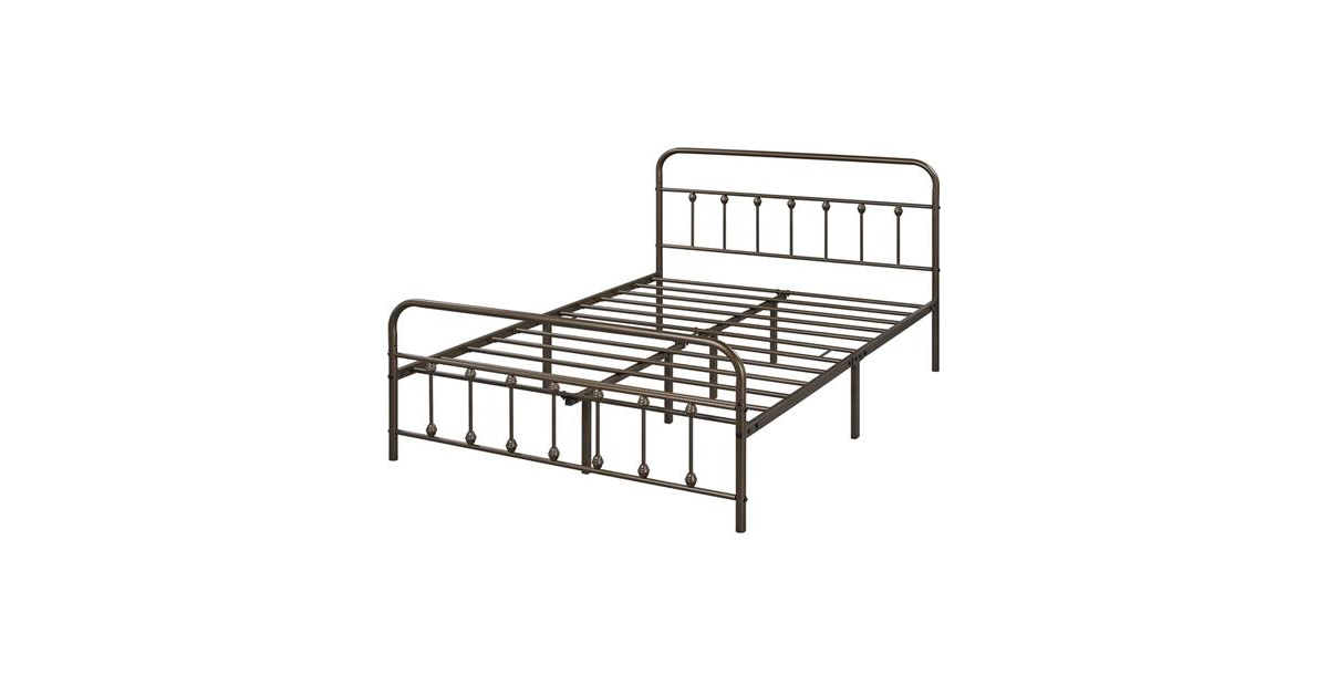 Slickblue Metal Bed Frame with Headboard and Footboard for Bedroom