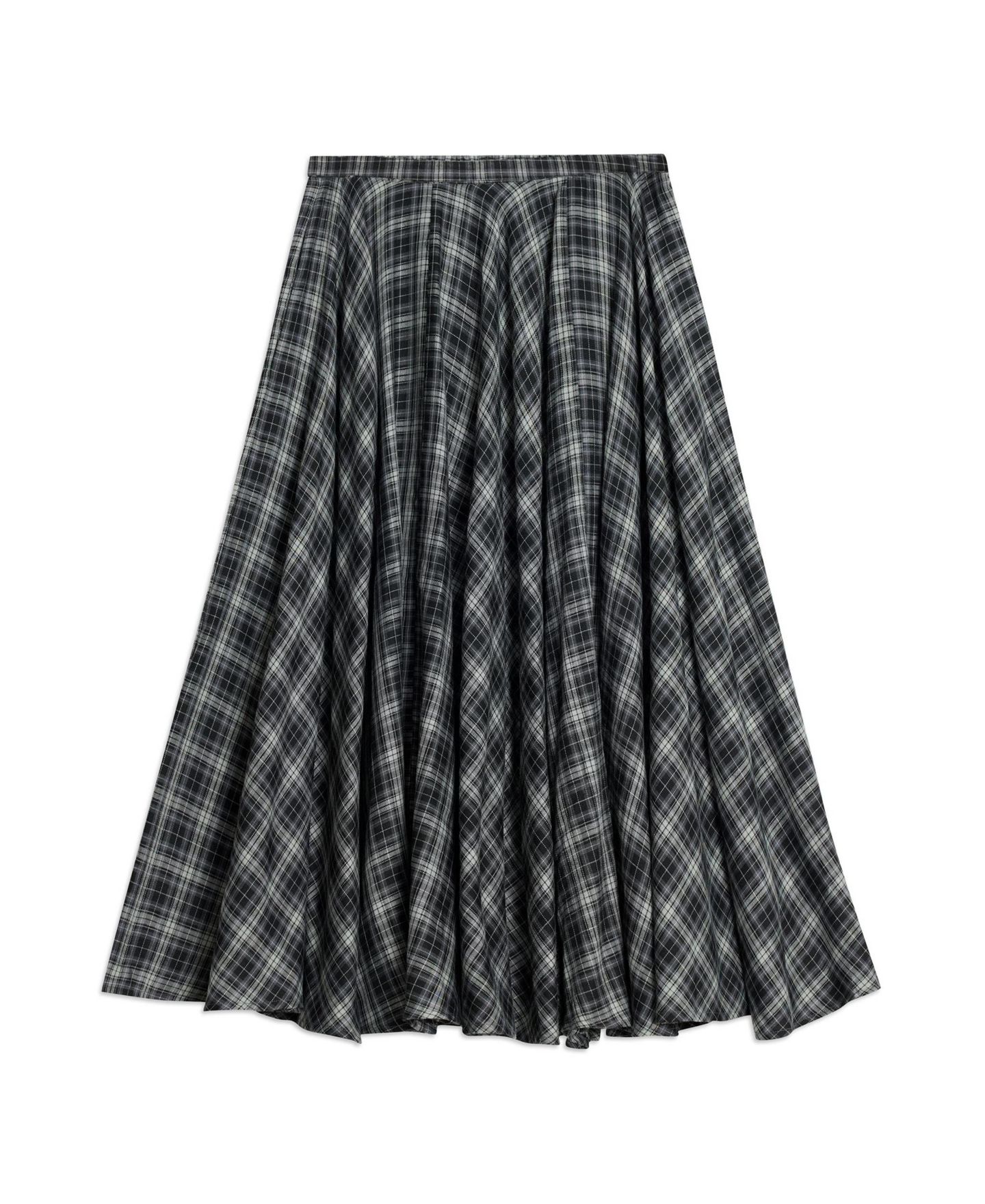 Женская юбка Albaray Plaid A-Line High-Waisted, цвет: Серый — фото 7