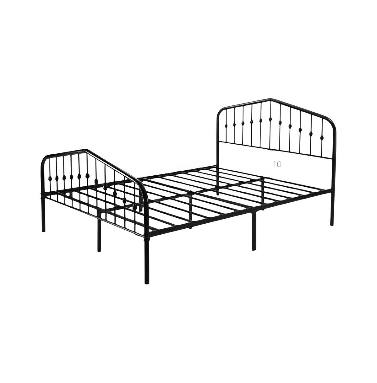 Slickblue Spindle Metal Platform Bed Frame with Headboard and Footboard