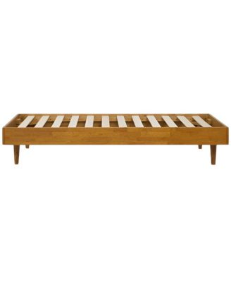 Mid-Century Modern Bed Frame with Platform Design for Bedroom