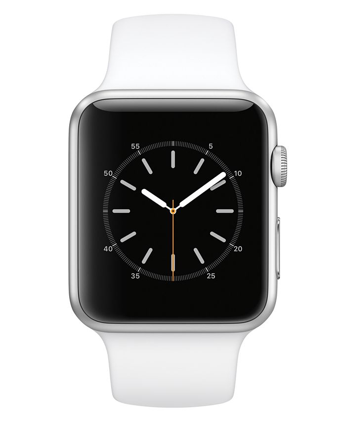 Apple Watch Series 1 42mm Silver-Tone Aluminum Case with White