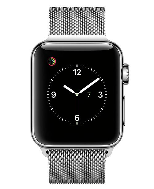 Apple Watch Series 2 38mm Stainless Steel Case with Silver-Tone ...