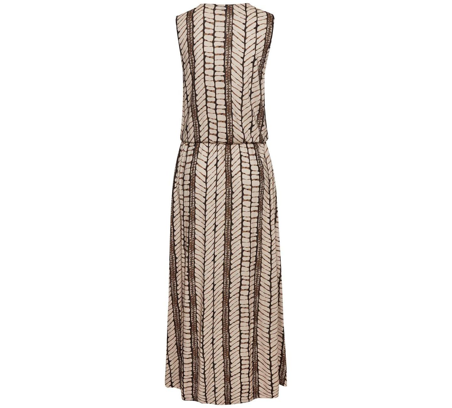 Женское платье Lascana V-Neck Sleeveless Maxi, цвет: Бежевый / Коричневый — фото 6