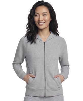 Women's GO LUXE Ottoman Hooded Full-Zip Raglan-Sleeve Jacket