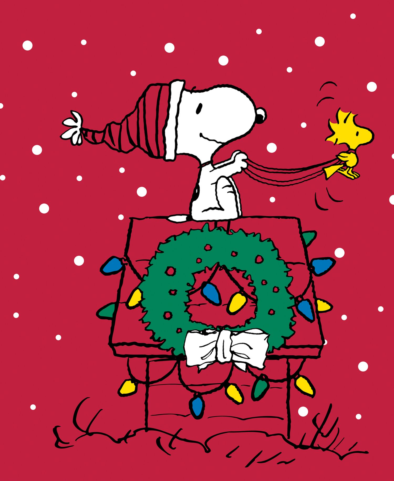 Men's Snoopy House Sleigh Graphic Classic-Fit T-Shirt