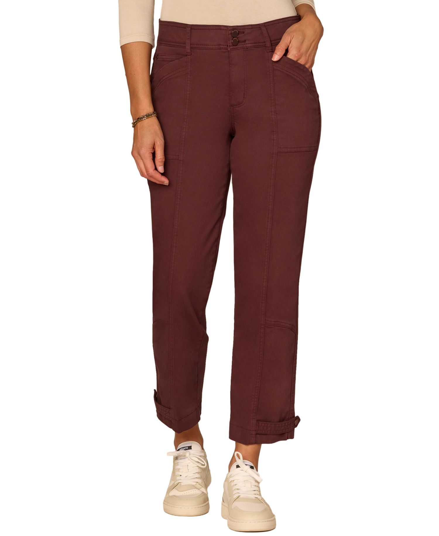 Petite "Ab"solution High-Rise Tapered Utility Pants