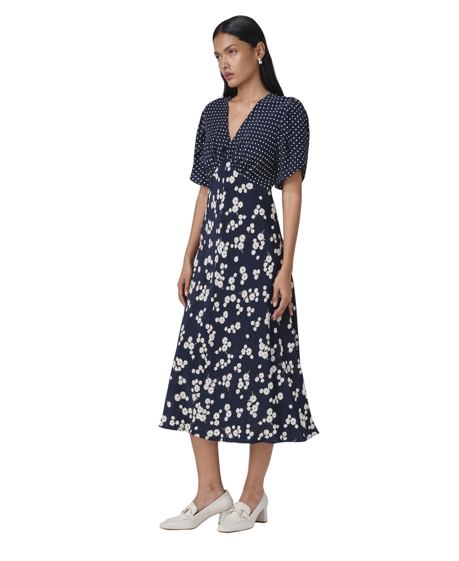 Women's Lulu V-Neck Empire-Waist Midi Dress