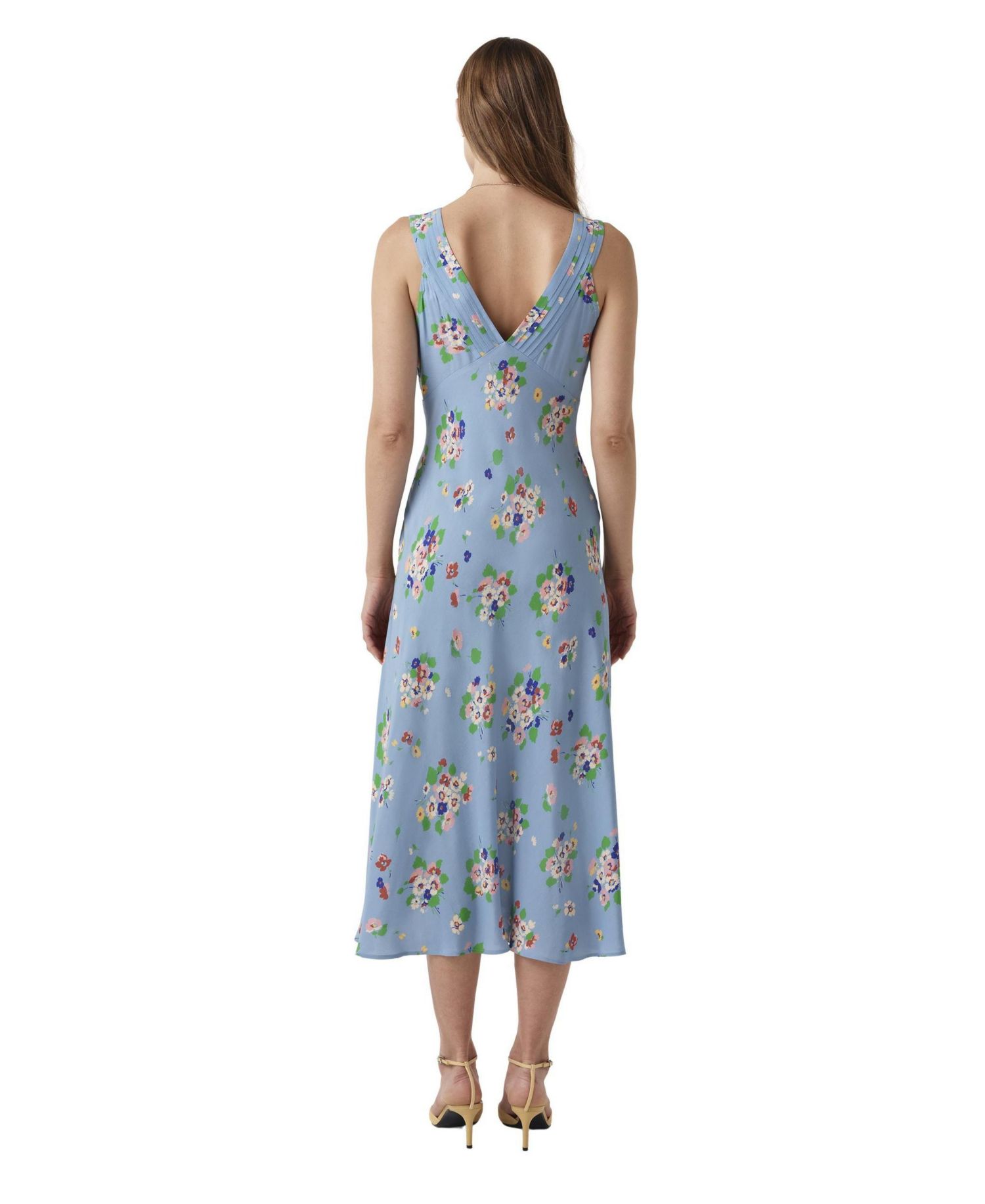 Women's Elise Open-Back A-Line Floral-Print Midi Dress
