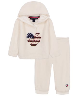 Baby Girls' Sherpa Hooded Jacket and Joggers, 2-Piece Set