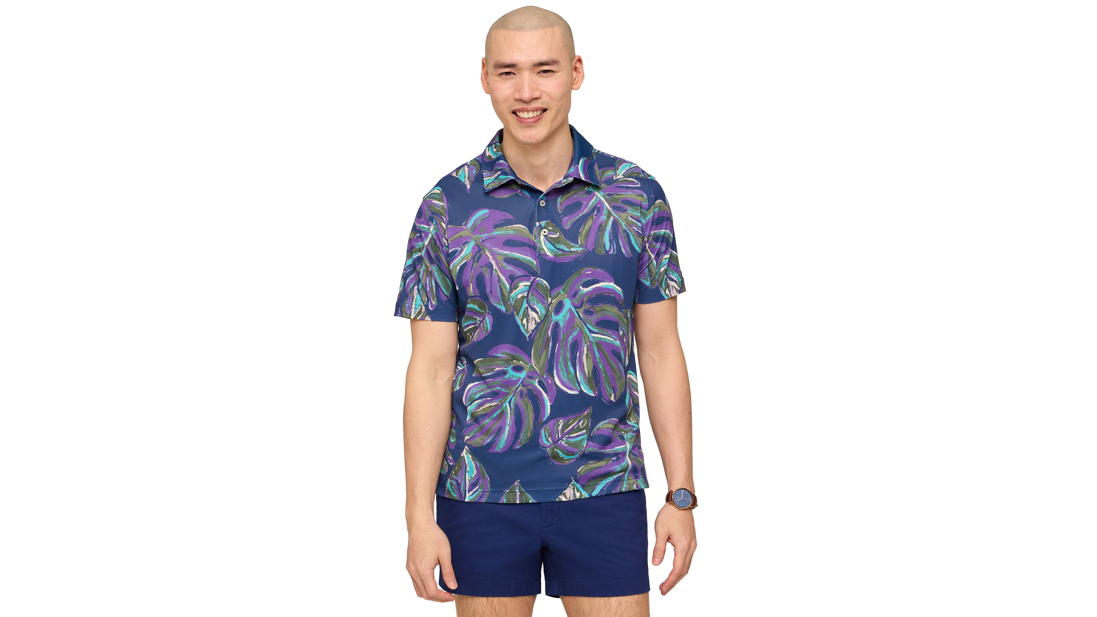 Chubbies Men's The Variegated Stretch Regular-Fit Polo Shirt