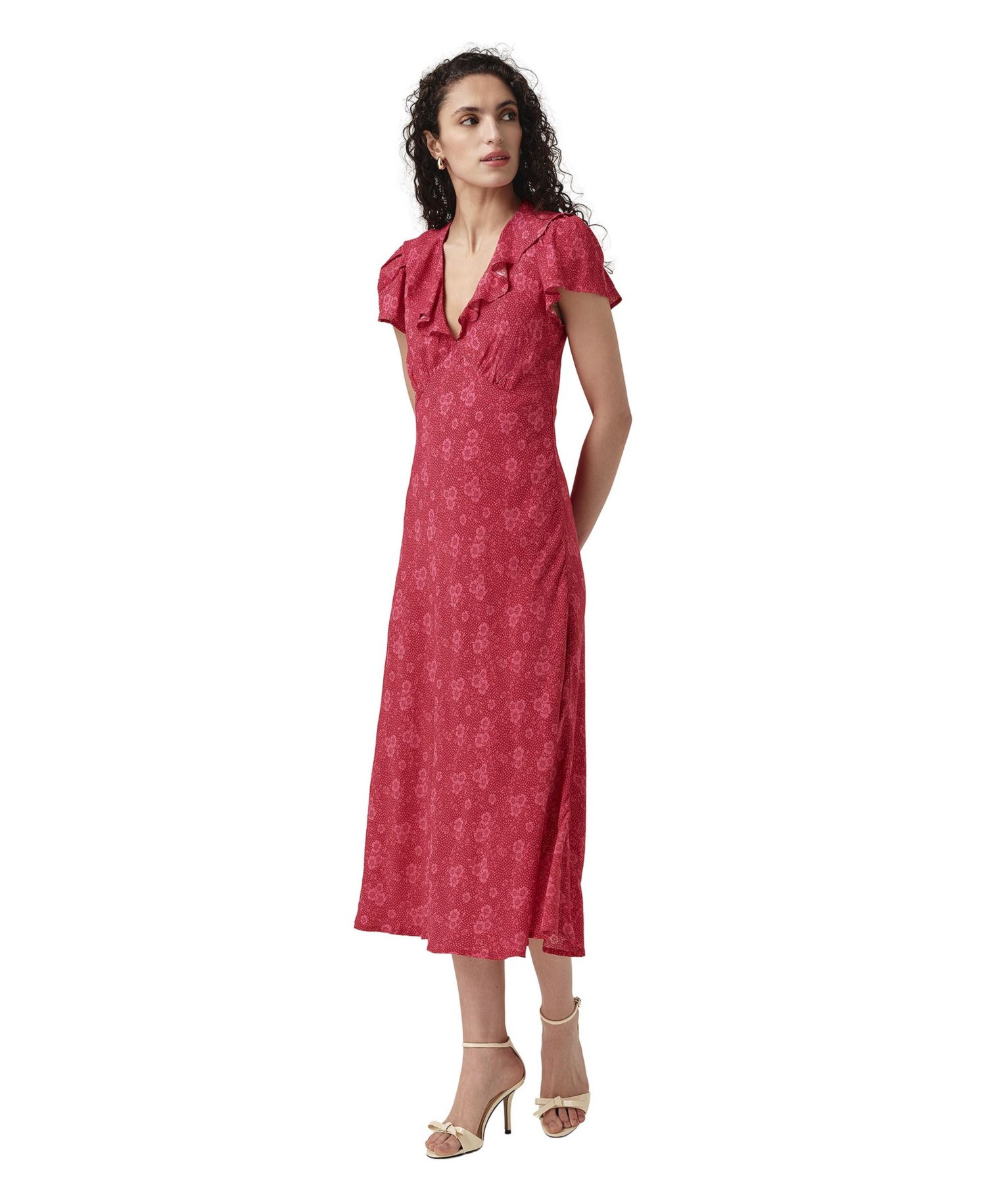 Women's Kimmy Floral-Print Empire-Seam Midi Dress
