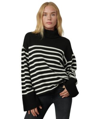 Women's Penelope Oversized Turtleneck Striped Sweater