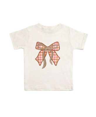 Girls' 4-16 Plaid Bow-Patch T-Shirt