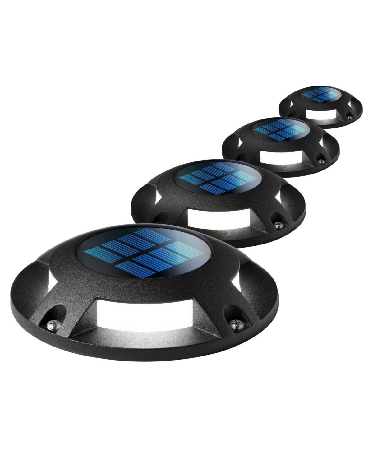 Home Zone Living Secure Solar Led Deck Lights, IP67 Waterproof Outdoor Pathway Lights