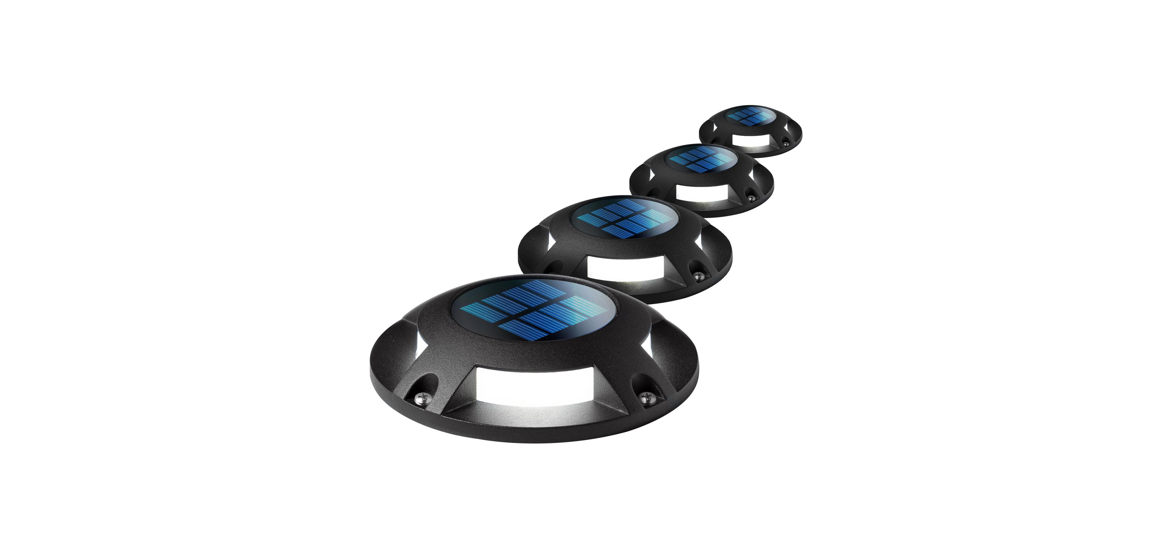 Home Zone Living Secure Solar Led Deck Lights, IP67 Waterproof Outdoor Pathway Lights
