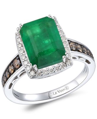 Emerald Ring (3 ct. t.w.) in 14k White Gold