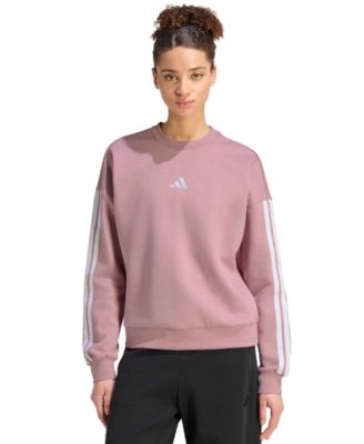 Women's Essentials 3-Stripes Fleece Crew Neck Sweatshirt