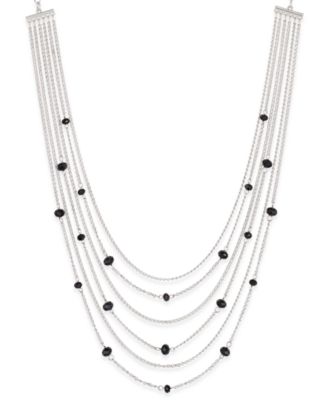 Charter Club - Silver-Tone Stone Multi-Strand Necklace