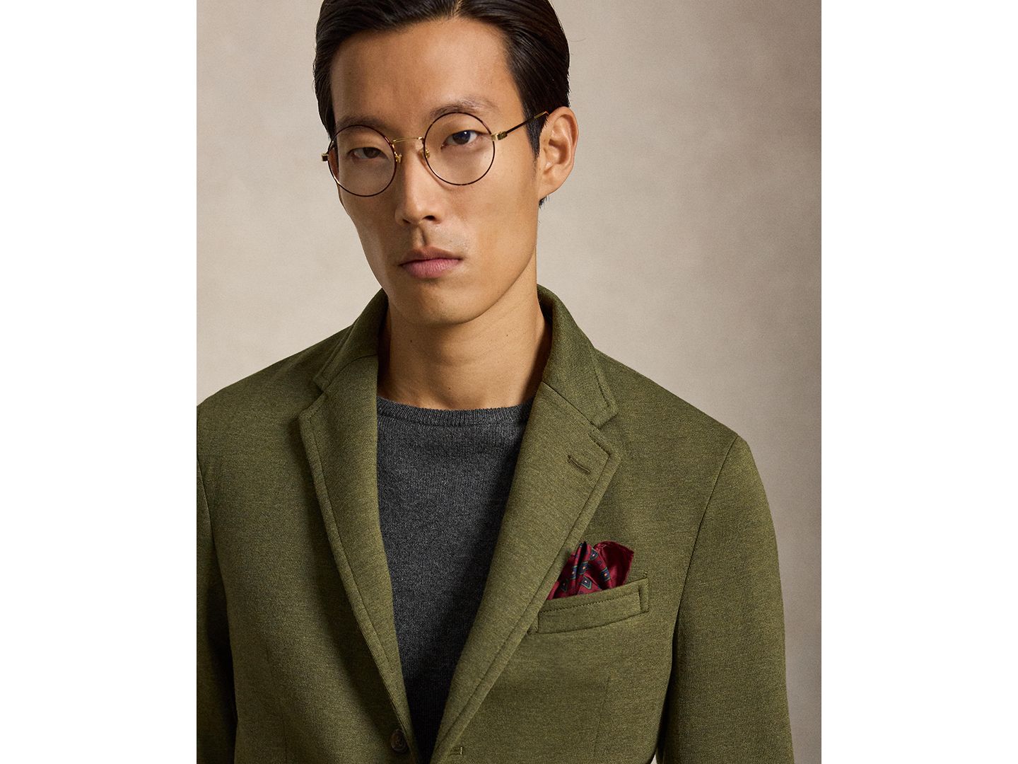Мужской пиджак Polo Ralph Lauren Double-Knit Sport Coat, цвет: Зелёный меланжевый — фото 3